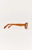 Z Supply Women's Backstage Polarized Sunglasses in Tort - Light Grey side view