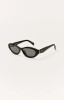 Z Supply Women's Backstage Polarized Sunglasses in Polished Black - Grey Polarized