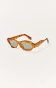 Z Supply Women's Backstage Polarized Sunglasses in Tort - Light Grey back view