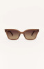 Z Supply Women's High Tide Polarized Sunglasses in Taupe Gradient front view