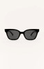 Z Supply Women's High Tide Polarized Sunglasses in Polished Black front view