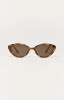 Z Supply Women's Nouveau Polarized Sunglasses in Brown Tortoise  - Brown Polarized front view