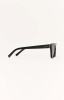 Z Supply Women's Villa Polarized Sunglasses in Polished Black - Grey Polarized side view