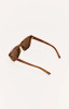 Z Supply Women's Villa Polarized Sunglasses in Brown Tortoise - Brown detail view