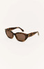 Z Supply Women's Mirage Polarized Sunglasses in Brown Tortoise back view