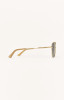 Z Supply Women's Highway Polarized Sunglasses in Gold Grey Polarized side view