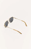 Z Supply Women's Highway Polarized Sunglasses in Gold Grey Polarized detail