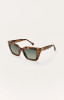 Z Supply Women's Hideaway Polarized Sunglasses in Dark Tort Gradient Polarized back view