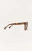Z Supply Women's Hideaway Polarized Sunglasses in Dark Tort Gradient Polarized side view
