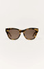 Z Supply Women's Front Row Polarized Sunglasses in Brown Tortoise - Brown Polarized