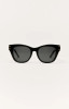 Z Supply Women's Front Row Polarized Sunglasses in Polished Black - Grey Polarized