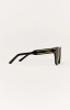 Z Supply Women's Front Row Polarized Sunglasses in Polished Black - Grey Polarized side view
