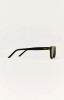 Z Supply Women's Midnite Polarized Sunglasses in Polished Black - Grey side view