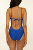 The Becca Women's Castaway Plunge One Piece Swimsuit in Lapis
