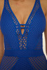 The Becca Women's Castaway Plunge One Piece Swimsuit in Lapis