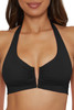 Becca Women's Color Code V-Wire Halter Bikini Top Black product view