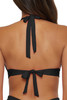 Becca Women's Color Code V-Wire Halter Bikini Top Black back view