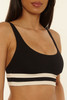 The Becca Women's Coast Line Sport Bra Bikini Top in Black