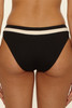 The Becca Women's Coast Line Hipster Bikini Bottoms in Black and Tan