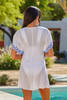 Becca Barbados N-Neck Tunic White and Lapis styling
