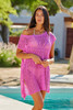 Becca Women's Boho Bliss Sheer Tunic Rose Berry side view