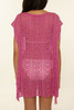 Becca Women's Boho Bliss Sheer Tunic Rose Berry back view