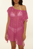 Becca Women's Boho Bliss Sheer Tunic Rose Berry layered view