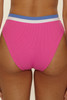 The Becca Women’s Coast Line High Waist Bikini Bottoms in Rose Berry