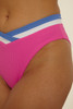 The Becca Women’s Coast Line High Waist Bikini Bottoms in Rose Berry