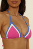 Becca Coast Line Triangle Bikini Top Rose Berry back