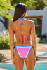 The Becca Women's Coast Line Tie Side Bikini Bottoms in Rose Berry