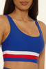 BCA By Rebecca Virtue Sail Away Scoop Neck Bikini Top Sea Blue front view