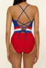 BCA By Rebecca Virtue Women's Sail Away One-Piece Swimsuit in Sea Blue fit view