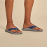 The Olukai Men's Ulele Sandals in Blue Depth and Charcoal