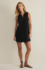 Z Supply Women's New Light Textured Mini Dress in Black