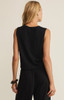 Z Supply Women's Sloane Textured Tank Top in Black side view