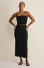 Z Supply Women's Ainslie Midi Skirt in Black front view