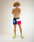 ChicknLegs Men's Texas Flag 4 Inch Half Split Running Shorts side view