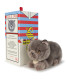 Bon Ton Toys Freddy the British Shorthair Plush Box gray front view