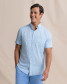 Southern Tide Men's Garden Blooms Coastal Breeze Sport Shirt in Tide Blue collar view