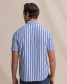 The Southern Tide Men's Seamark Stripe Linen Rayon Sport Shirt in Nautical Navy