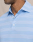 Southern Tide Men's Dune Crest Stripe Coastal Breeze Polo Tide Blue hem