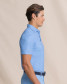 The Southern Tide Men's Driver Island View Gingham Polo in Blue Stripes
