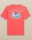 The Southern Tide Men's Marlin Deep Sea Fishing Tee in Sunset Coral