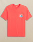 The Southern Tide Men's Marlin Deep Sea Fishing Tee in Sunset Coral