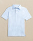 The Southern Tide Boys' Driver Gingham Printed Performance Polo in True Blue