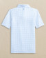 Southern Tide Boys' Driver Gingham Printed Performance Polo True Blue detail