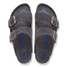 The Birkenstock Men's Arizona Soft Footbed Sandals in Charcoal Suede