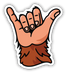 Stickers Northwest Sasquatch Shaka Sticker front view