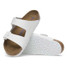 The Birkenstock Women's Arizona Soft Footbed Sandals in White Leather